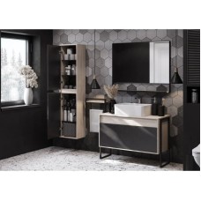 Комплект мебели серый графит/дуб орегон 100 см Акватон Лофт Урбан 1A247701LQX60 + 732700B000 + 1A248002LQX50