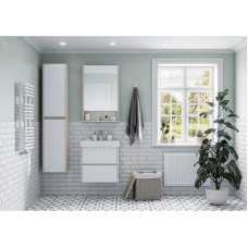 Комплект мебели белый глянец/дуб верона 55 см Акватон Сканди 1A251701SDB20 + 1WH501620 + 1A252102SDB20