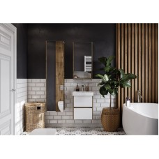 Комплект мебели белый глянец/дуб рустикальный 45 см Акватон Сканди 1A251601SDZ90 + 1WH501630 + 1A252002SDZ90