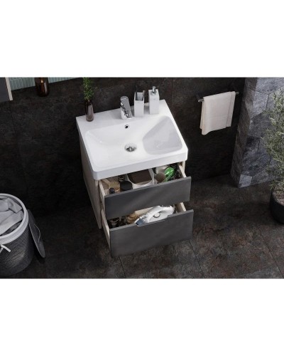 Комплект мебели грей/дуб ойстер 55 см Акватон Оливия 1A254201OLUG0 + 1WH501620 + 1A254502OL010