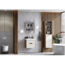 Комплект мебели бежевый/дуб веллингтон 55 см Акватон Оливия 1A254201OLVG0 + 1WH501620 + 1A254502OL010