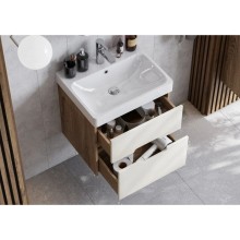 Комплект мебели бежевый/дуб веллингтон 55 см Акватон Оливия 1A254201OLVG0 + 1WH501620 + 1A254502OL010