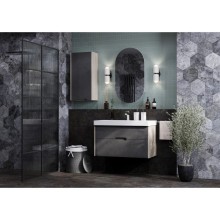 Комплект мебели грей/дуб ойстер 90 см Акватон Оливия 1A254401OLUG0 + 1WH501629 + 1A256502A1010