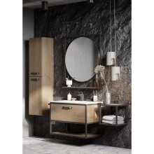 Комплект мебели дуб кантри/черный 80 см Акватон Лофт Фабрик 1A242401LTDY0 + 732799C000 + 1A242602LTDY0