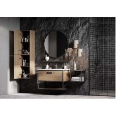 Комплект мебели дуб кантри/черный 80 см Акватон Лофт Фабрик 1A242401LTDY0 + 732799C000 + 1A242602LTDY0