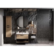 Комплект мебели дуб кантри/черный 80 см Акватон Лофт Фабрик 1A242401LTDY0 + 732799C000 + 1A242602LTDY0