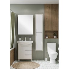 Комплект мебели белый глянец/ясень фабрик 65 см Акватон Рико 1A213301RIB90 + 1WH207782 + 1A216402RI010