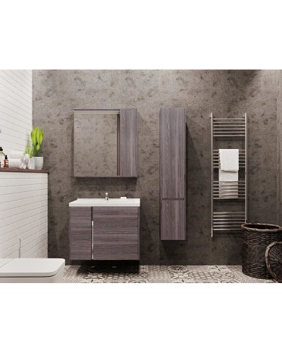 Комплект мебели грецкий орех 80 см Акватон Стоун 1A228201SXC80 + 1WH302251 + 1A228302SXC80