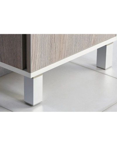 Комплект мебели белый глянец/дуб навара 46 см Акватон Эмма 1A221601EAD80 + 1WH301972 + 1A221802EAD80