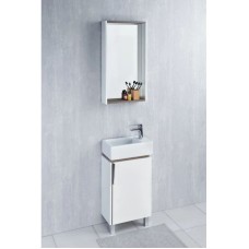 Комплект мебели белый глянец/джарра 46 см Акватон Бэлла 1A221501BBAZ0 + 1WH301972 + 1A221702BBAZ0