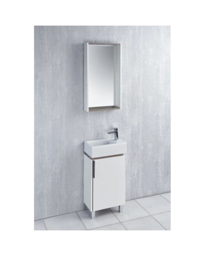 Комплект мебели белый глянец/джарра 46 см Акватон Бэлла 1A221501BBAZ0 + 1WH301972 + 1A221702BBAZ0