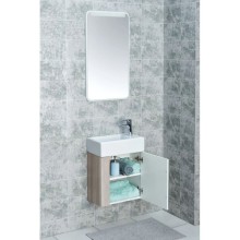 Комплект мебели белый глянец/ясень шимо 46 см Акватон Вита 1A221401VTD70 + 1WH301972 + 1A221902VT010