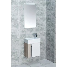 Комплект мебели белый глянец/ясень шимо 46 см Акватон Вита 1A221401VTD70 + 1WH301972 + 1A221902VT010