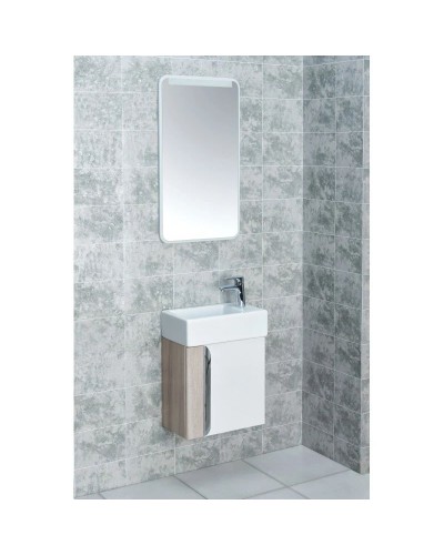 Комплект мебели белый глянец/ясень шимо 46 см Акватон Вита 1A221401VTD70 + 1WH301972 + 1A221902VT010