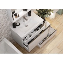 Комплект мебели белый глянец 80 см Акватон Капри 1A230201KP010 + 1WH302251 + 1A230402KP010