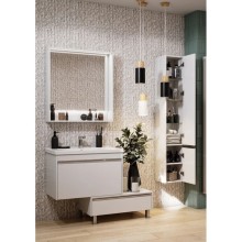 Комплект мебели белый глянец 80 см Акватон Капри 1A230201KP010 + 1WH302251 + 1A230402KP010