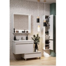 Комплект мебели белый глянец 80 см Акватон Капри 1A230201KP010 + 1WH302251 + 1A230402KP010