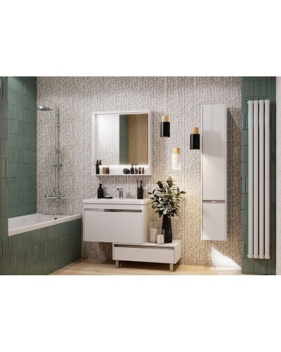 Комплект мебели белый глянец 80 см Акватон Капри 1A230201KP010 + 1WH302251 + 1A230402KP010