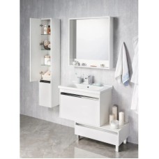 Комплект мебели белый глянец 80 см Акватон Капри 1A230201KP010 + 1WH302251 + 1A230402KP010