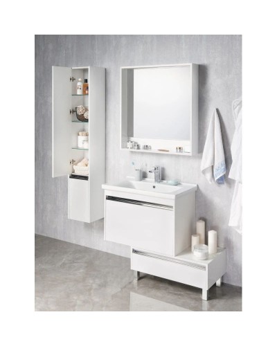 Комплект мебели белый глянец 80 см Акватон Капри 1A230201KP010 + 1WH302251 + 1A230402KP010