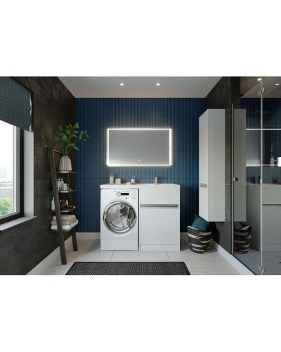 Комплект мебели белый глянец 120 см Акватон Лондри 1A235901LH010 + 1A72243KLH010 + 1A252902SU010