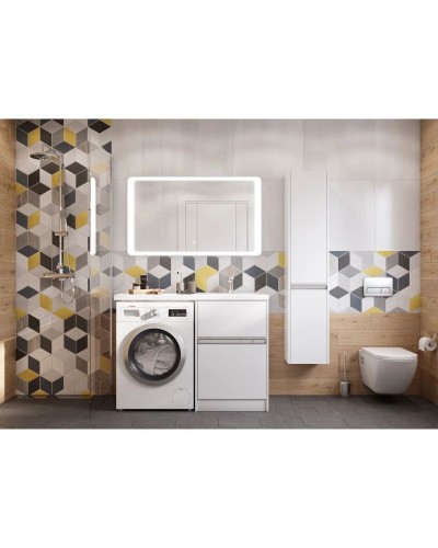 Комплект мебели белый глянец 120 см Акватон Лондри 1A235901LH010 + 1A72243KLH010 + 1A252902SU010