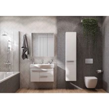 Комплект мебели белый глянец 80 см Акватон Беверли 1A235501BV010 + 1WH302422 + 1A237102BV010