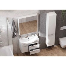 Комплект мебели белый глянец 80 см Акватон Беверли 1A235501BV010 + 1WH302422 + 1A237102BV010