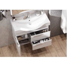 Комплект мебели белый глянец 80 см Акватон Беверли 1A235501BV010 + 1WH302422 + 1A237102BV010