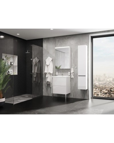 Комплект мебели белый глянец 60 см Акватон Стоун 1A231401SX010 + 1WH302421 + 1A231502SX010