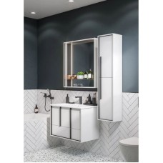 Комплект мебели белый матовый 80 см Акватон Ривьера 1A239001RVX20 + 732799C000 + 1A239102RVX20