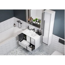 Комплект мебели белый матовый 80 см Акватон Ривьера 1A239001RVX20 + 732799C000 + 1A239102RVX20