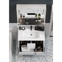 Комплект мебели белый матовый 80 см Акватон Ривьера 1A239001RVX20 + 732799C000 + 1A239102RVX20