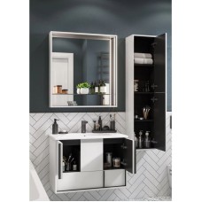 Комплект мебели белый матовый 80 см Акватон Ривьера 1A239001RVX20 + 732799C000 + 1A239102RVX20