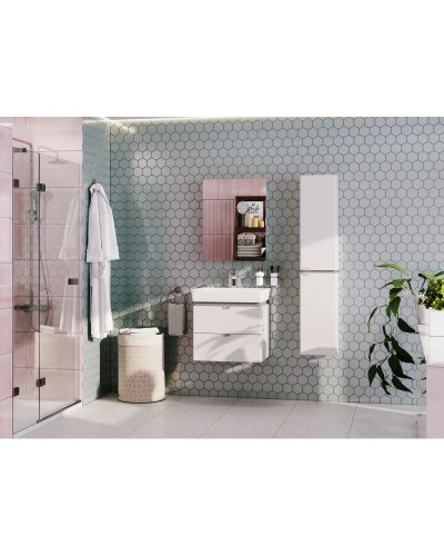 Комплект мебели белый глянец/серый кашемир 50 см Акватон Скай 1A238001SY010 + 1WH302184 + 1A238402SY010