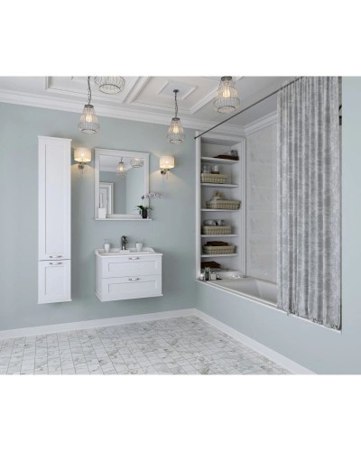 Комплект мебели дуб белый 65,3 см Акватон Леон 1A187001LBPS0 + 1A708731FB010 + 1A187102LBPS0