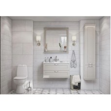 Комплект мебели дуб белый 80 см Акватон Леон 1A186301LBPS0 + 1A708031FB010 + 1A186402LBPS0