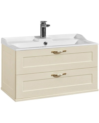 Комплект мебели дуб бежевый 80 см Акватон Леон 1A186301LBPR0 + 1A708031FB010 + 1A186402LBPR0