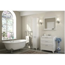 Комплект мебели дуб белый 80 см Акватон Леон 1A187801LBPS0 + 1A708031FB010 + 1A186402LBPS0