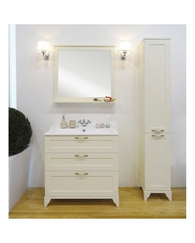 Комплект мебели дуб бежевый 80 см Акватон Леон 1A187801LBPR0 + 1A708031FB010 + 1A186402LBPR0