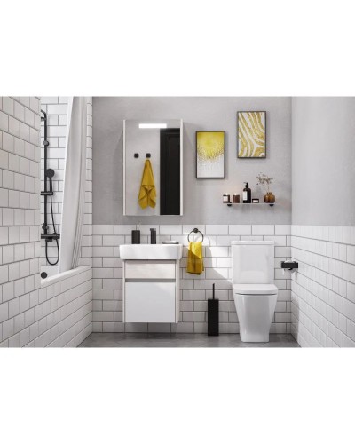 Комплект мебели белый глянец/ясень фабрик 50 см Акватон Верди 1A195901VDAV0 + 1WH302184 + 1A195802VDAV0