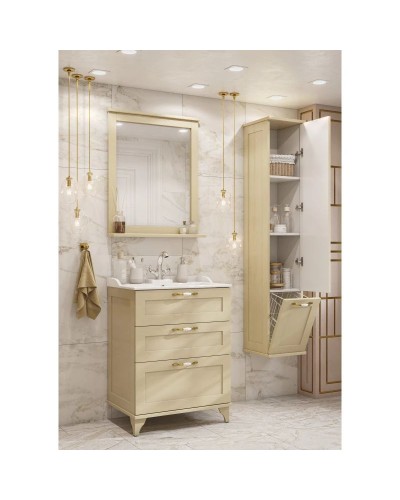 Комплект мебели дуб бежевый 65,3 см Акватон Леон 1A194601LBPR0 + 1A708731FB010 + 1A187102LBPR0