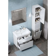 Комплект мебели белый/выбеленное дерево 80 см Акватон Дакота 1A202901DAAY0 + 1WH302084 + 1A203102DA010