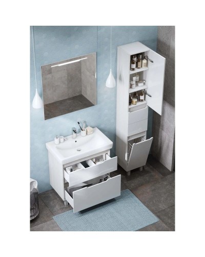 Комплект мебели белый/выбеленное дерево 80 см Акватон Дакота 1A202901DAAY0 + 1WH302084 + 1A203102DA010