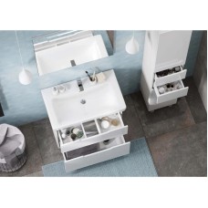 Комплект мебели белый/выбеленное дерево 80 см Акватон Дакота 1A202901DAAY0 + 1WH302084 + 1A203102DA010