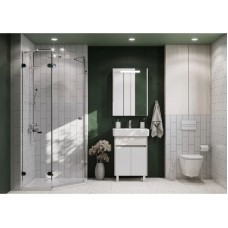 Комплект мебели белый глянец/ясень фабрик 60 см Акватон Верди 1A207701VDAV0 + 1WH302186 + 1A206902VDAV0