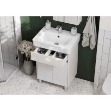 Комплект мебели белый глянец/ясень фабрик 60 см Акватон Верди 1A207701VDAV0 + 1WH302186 + 1A206902VDAV0