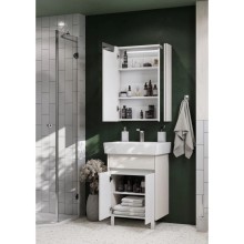 Комплект мебели белый глянец/ясень фабрик 60 см Акватон Верди 1A207701VDAV0 + 1WH302186 + 1A206902VDAV0