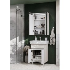 Комплект мебели белый глянец/ясень фабрик 60 см Акватон Верди 1A207701VDAV0 + 1WH302186 + 1A206902VDAV0