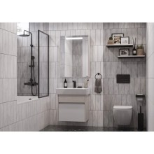 Комплект мебели белый глянец/ясень фабрик 60 см Акватон Верди 1A206701VDAV0 + 1WH302186 + 1A206902VDAV0